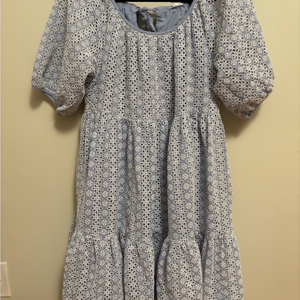 Joe Fresh Blue and White Midi Dress